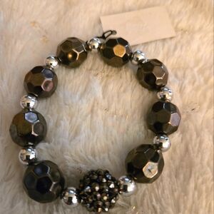 **3/$10** Chic Beaded Bracelet with Metallic Accents